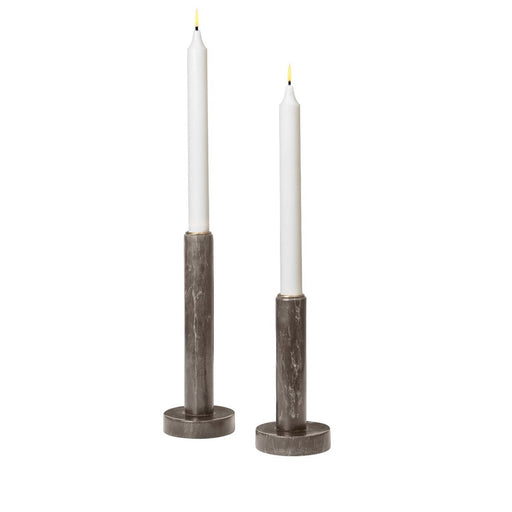Kynttilänjalka marmori toffee kaksi kokoa-Candle Holders-Cozy Living-Lahja ja sisustus Pussukka