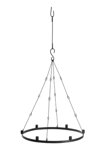 Kynttiläkruunu 6:lle kynttiälle musta valurauta-Kynttiläkruunu-Bruka Design-Lahja ja sisustus Pussukka