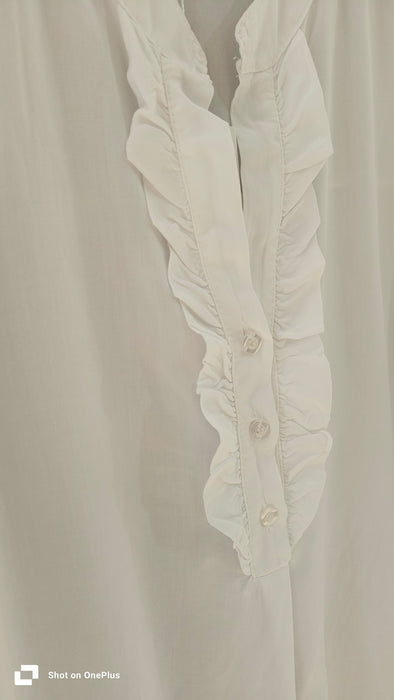Paitapusero Frill valkoinen-Puserot-MAPP jeans-Lahja ja sisustus Pussukka