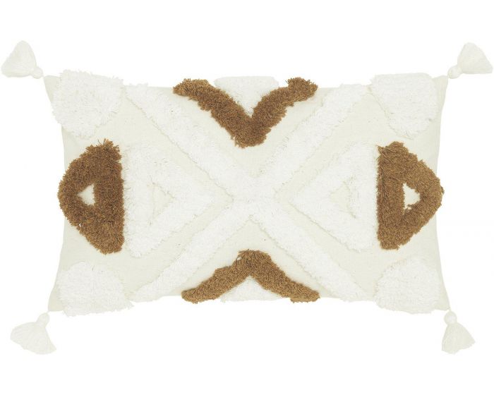 Tyynynpäällinen Bente ruskea/valkoinen-Tyynynpäällinen-Svanefors-Lahja ja sisustus Pussukka