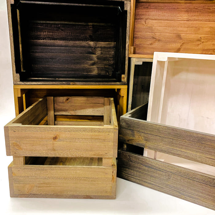 Iso rouhea puulaatikko Isosisko kaksi väriä-Baskets-Laatikkokauppa-Lahja ja sisustus Pussukka