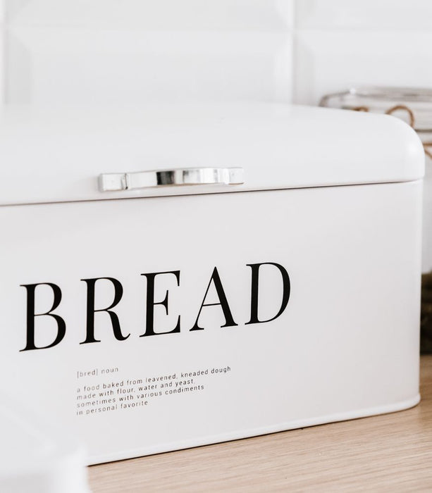 Leipälaatikko valkoinen-Bread Boxes & Bags-Amanda B-Lahja ja sisustus Pussukka